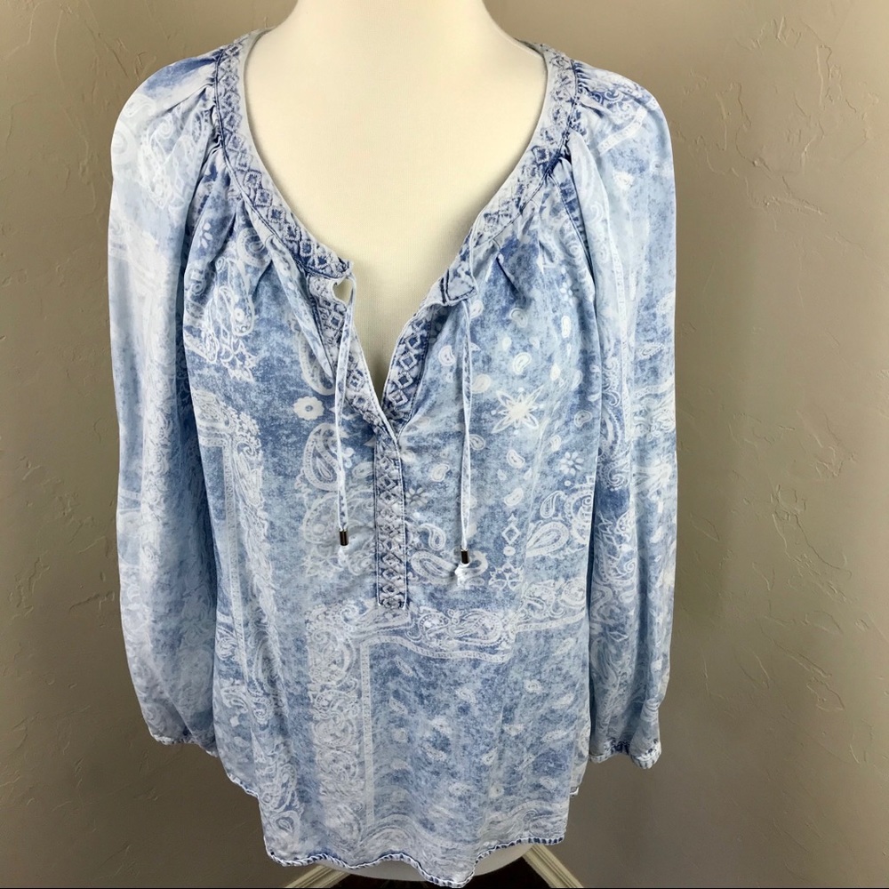 Vintage America Embroidered Lyocell Blouse